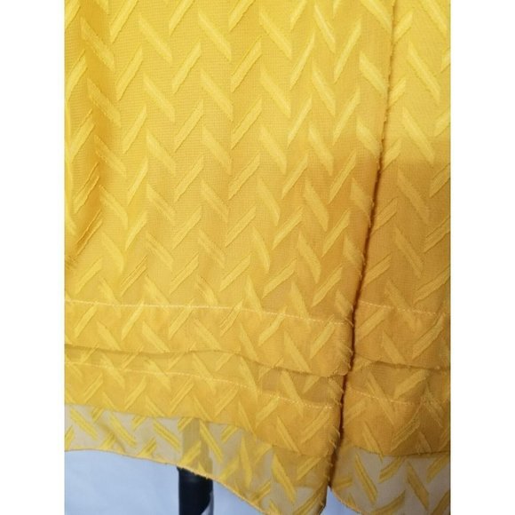 Anthropolgie One September Anwen Long Sleeve Dress yellow Boho Peasant Size L - Picture 3 of 12